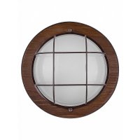 Светильник НПБ1302 венге круг с реш. 60W IP54 (сталь, термостойкое стекло) TDM
