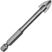 Сверло по керамической плитке 12мм крест. пласт. 6-ти гр. хвостовик Denzel