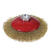 Щетка-карцовка для Дрели тарелка 115мм крученая проволока  Hobbi (45-2-005)