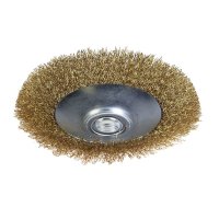 Щетка-карцовка для Дрели тарелка 115мм крученая проволока  Hobbi (45-2-005)
