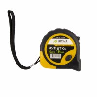 Рулетка 3м*16мм Uitima, плавная фиксация, обрез. корпус