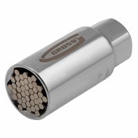 Головка торцевая многоразмерная, CrV, 6-21 мм, под квадрат 3/8, CrV, хром Gross