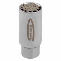 Головка торцевая многоразмерная, CrV, 6-21 мм, под квадрат 3/8, CrV, хром Gross