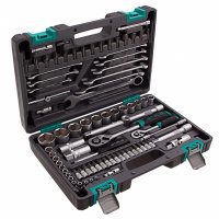 Набор инструмента 1/2, 1/4,  CrV пластиковый (82 предм) STELS