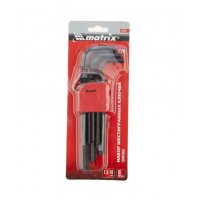 Набор ключей имбусовых НЕХ 1,5*10мм удлин., сатин., с шаром MATRIX