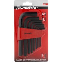 Набор ключей имбусовых НЕХ 2,0*12мм MATRIX