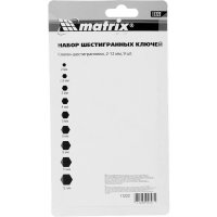 Набор ключей имбусовых НЕХ 2,0*12мм MATRIX