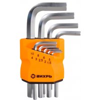 Набор ключей имбусовых НЕХ 9шт. 1,5*10мм Вихрь