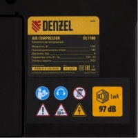 Компрессор  DL 1100 1,1 кВт, 180л/мин, с набором аксес. Denzel
