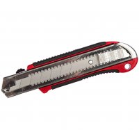 Нож 25мм выдвижное лезвие, усиленная метал. направл., метал. обрезин.  MATRIX