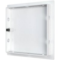 Люк ревизионный LN фланец 100х100 нажимной 120х120 пластик EVECS