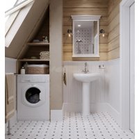 Умывальник с пьедесталом белый ВЕСТ (575*470*845)