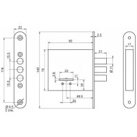 Замок врезной 81000-3В8-8М/13-НШ-002Ш.3