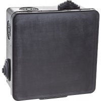 Коробка расп. О/У 100х100х50мм черная 8 вых IP54