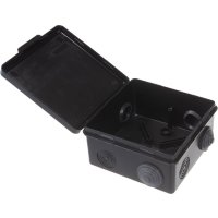 Коробка расп. О/У 100х100х50мм черная 8 вых IP54