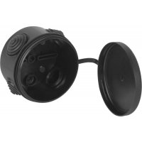 Коробка расп. О/У д=65мм. гл. 40мм черная 4 вых IP54 EKF