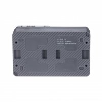 Систэм э Atlas Design Profi блок розетка 16А 250В с заземл. защ. шторки + 2-кл. вык ОП антрацит IP54