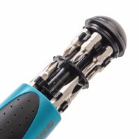 Отвертка с набором бит 12 пред. механизм SmartPush GROSS