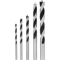 Набор свёрл по дереву 4-5-6-8-10 мм, 5шт цилинд. хвостовик